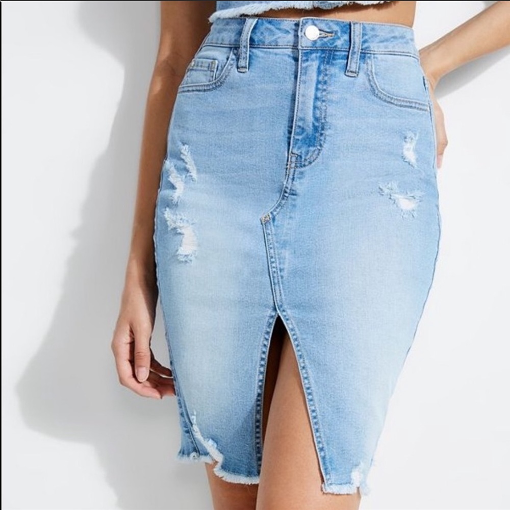 GUESS Naomi Denim Pencil Skirt